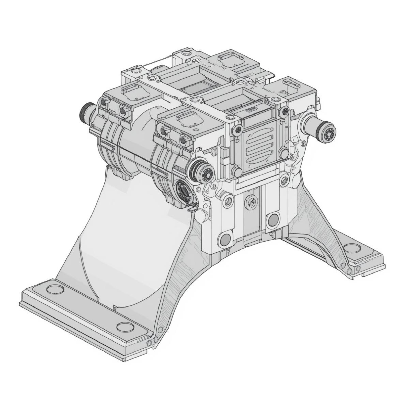Mounting brackets and supports icon